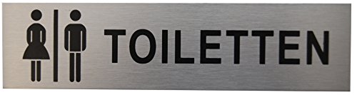 Alpertec 48060240 Alu Schild Frau/Mann Toilette 160 x 40 mm von Alpertec
