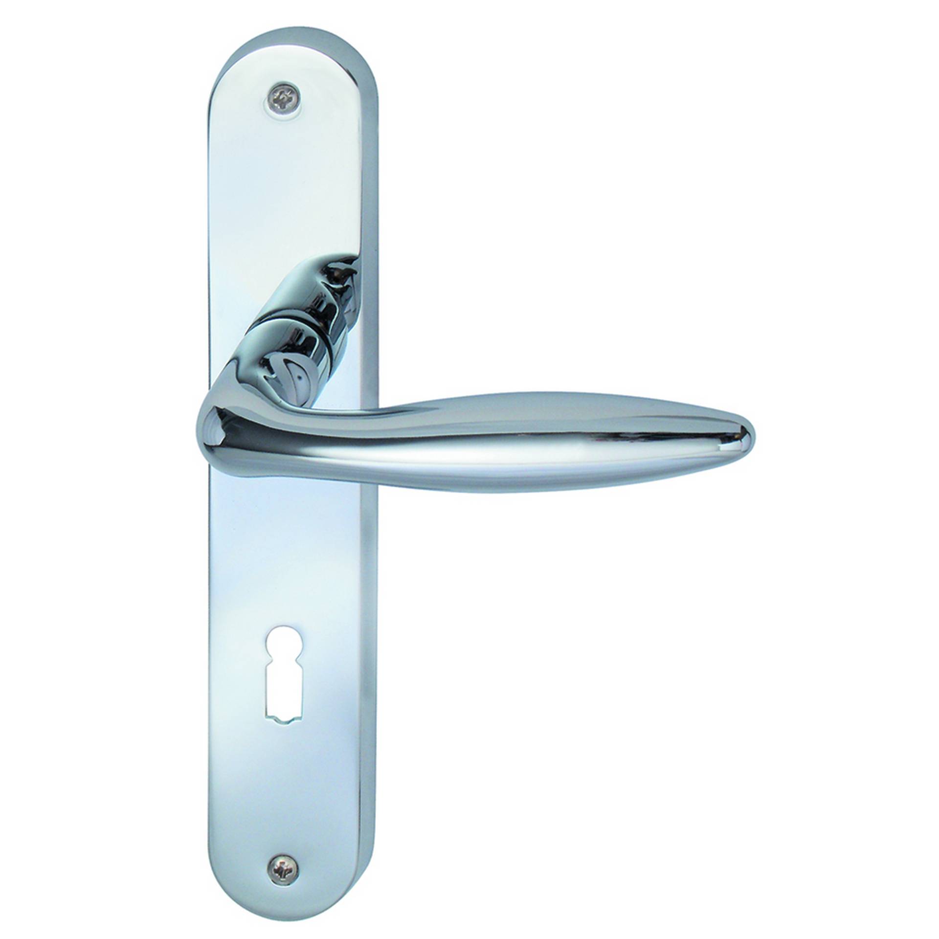 Alpertec Langschildgarnitur 'Alison' Messing chromfarben poliert von Alpertec