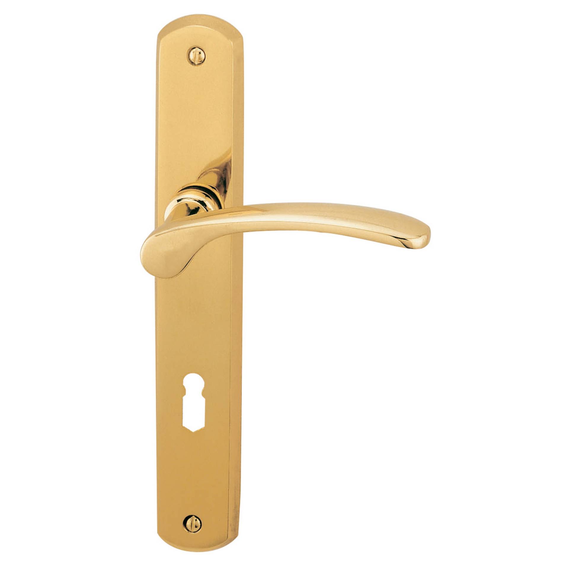 Alpertec Langschildgarnitur 'Amos' BB, Messing poliert von Alpertec