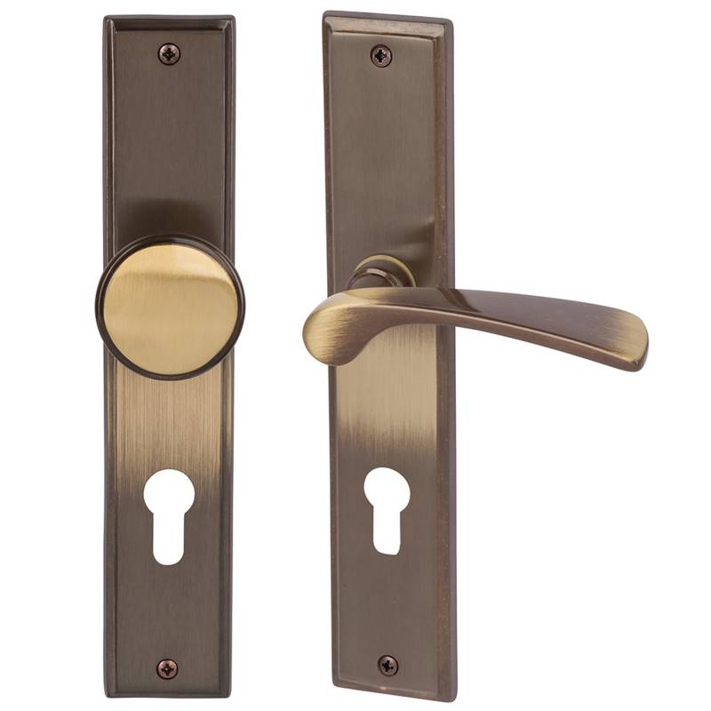 Alpertec Langschildgarnitur 'Nelson' PZ, Messing brüniert, rechts Alpertec Langschildgarnitur 'Nelson' PZ, Messing brüniert, rechts von Alpertec