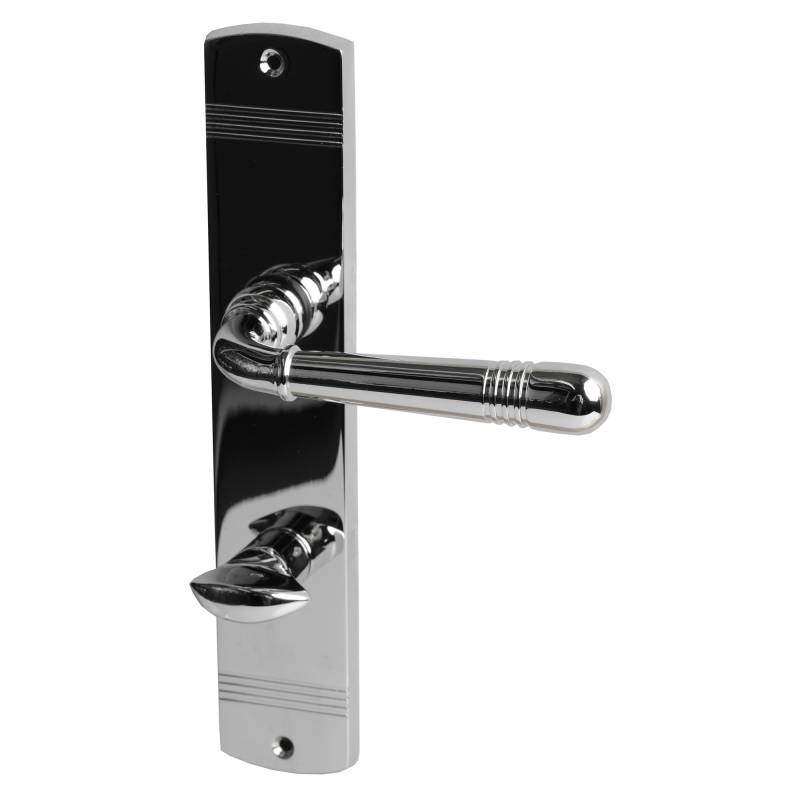 Alpertec Langschildgarnitur 'Sale' Messing Chromoptik poliert, für Bad/WC Alpertec Langschildgarnitur 'Sale' Messing Chromoptik poliert, für Bad/WC von Alpertec