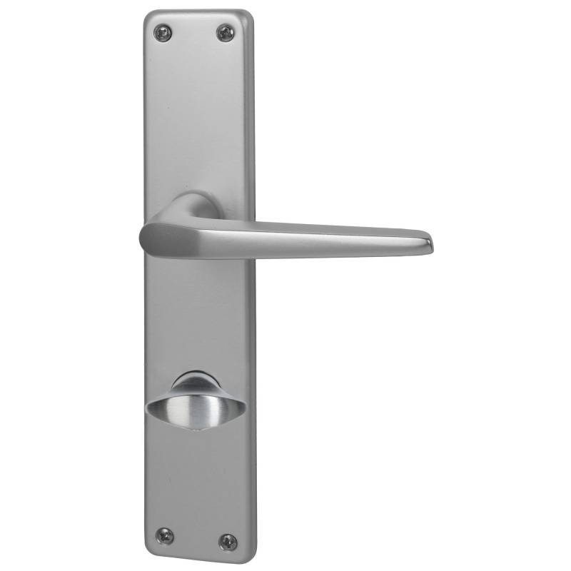 Alpertec Langschildgarnitur 'Tanja' PZ, Aluminium F1 eloxiert, für Bad/WC von Alpertec