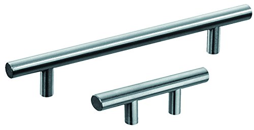 Alpertec 19020880 Möbelgriff Relinggriff Edelstahl - satiniert Länge A: 252 mm Bohrabstand B: 192 mm Höhe C 35 mm Bügelgriff Segmentbogengriff … von Alpertec