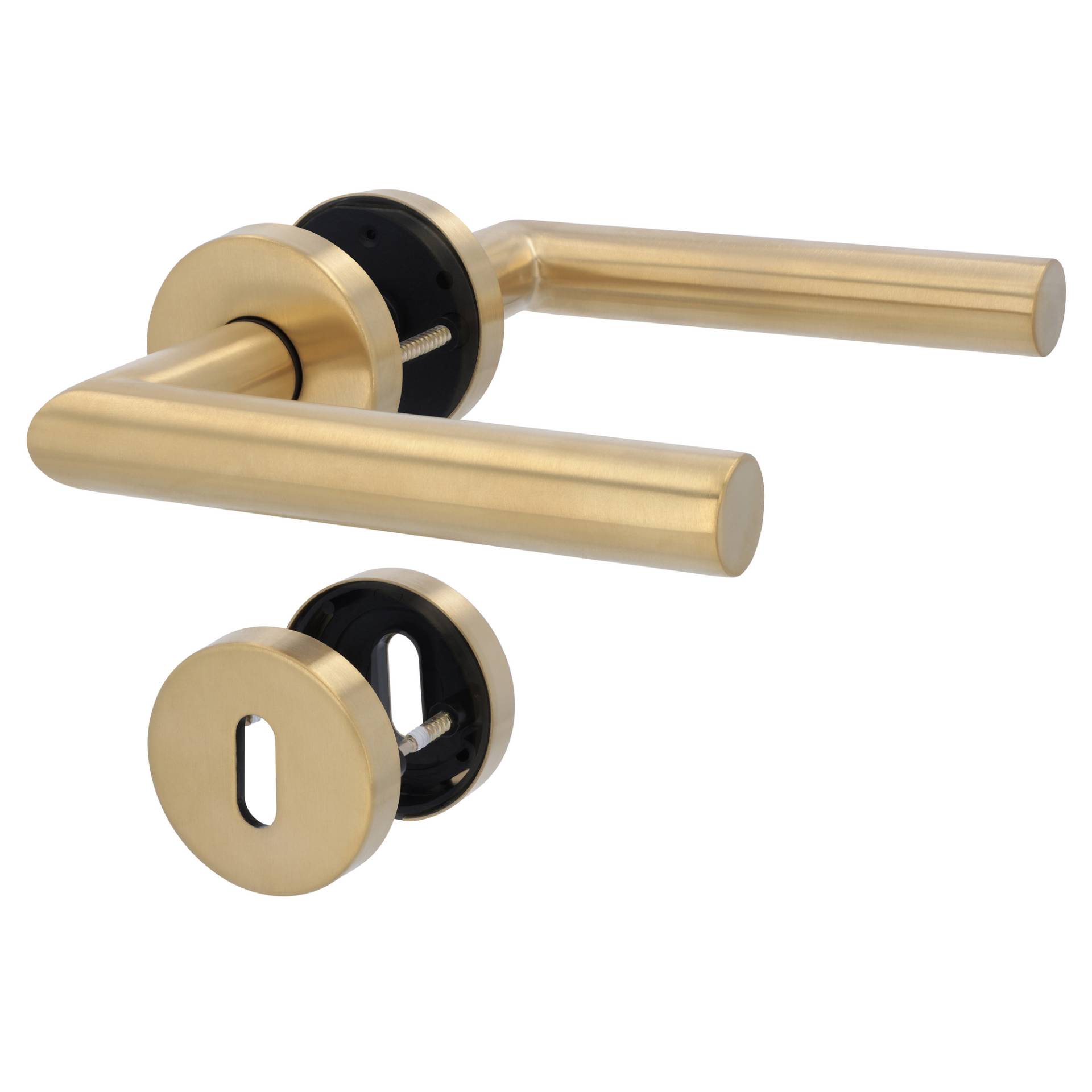 Alpertec Rosettengarnitur 'Fair I' Edelstahl gold matt von Alpertec