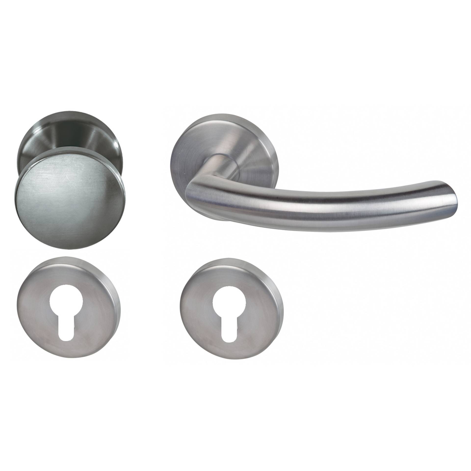 Alpertec Rosettengarnitur 'Jillian' PZ, Edelstahl satiniert, rechts von Alpertec