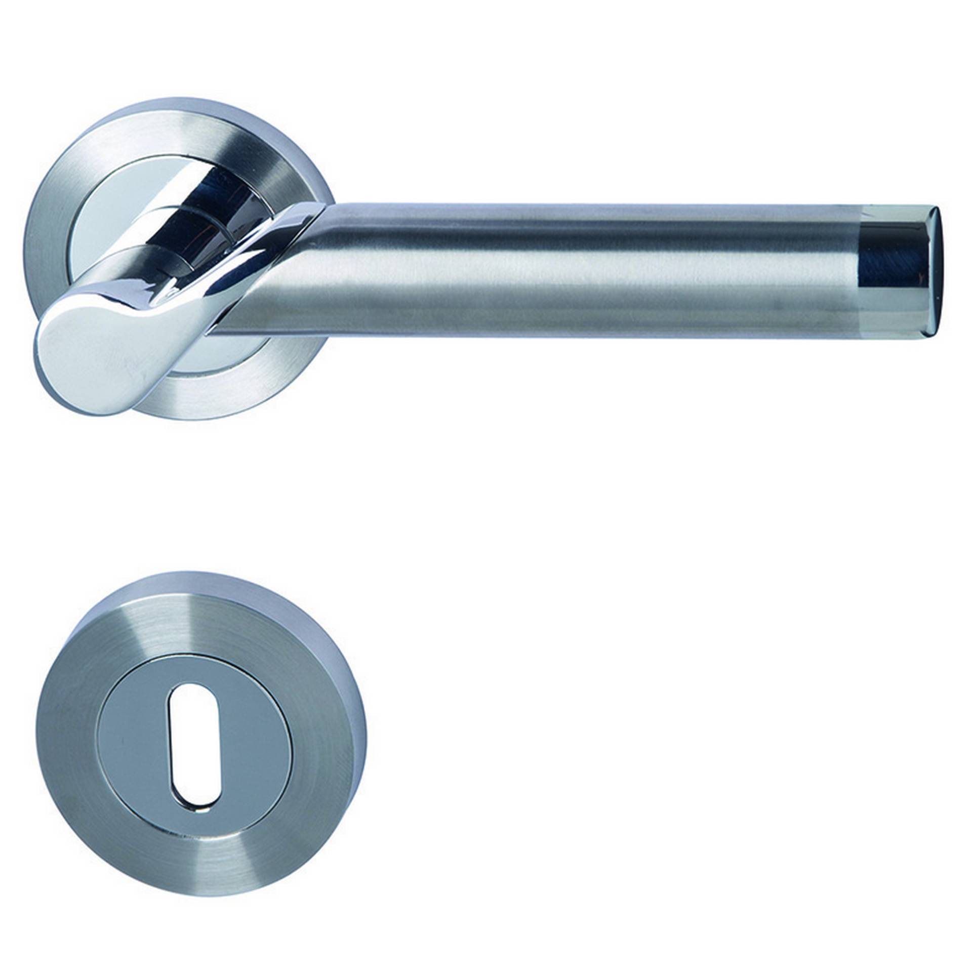 Alpertec Rosettengarnitur 'Solid 1' BB, Edelstahl Chromoptik poliert/satiniert Alpertec Rosettengarnitur 'Solid 1' BB, Edelstahl Chromoptik poliert/satiniert von Alpertec