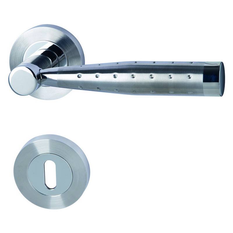 Alpertec Rosettengarnitur 'Solid 5' BB, Edelstahl poliert/satiniert von Alpertec