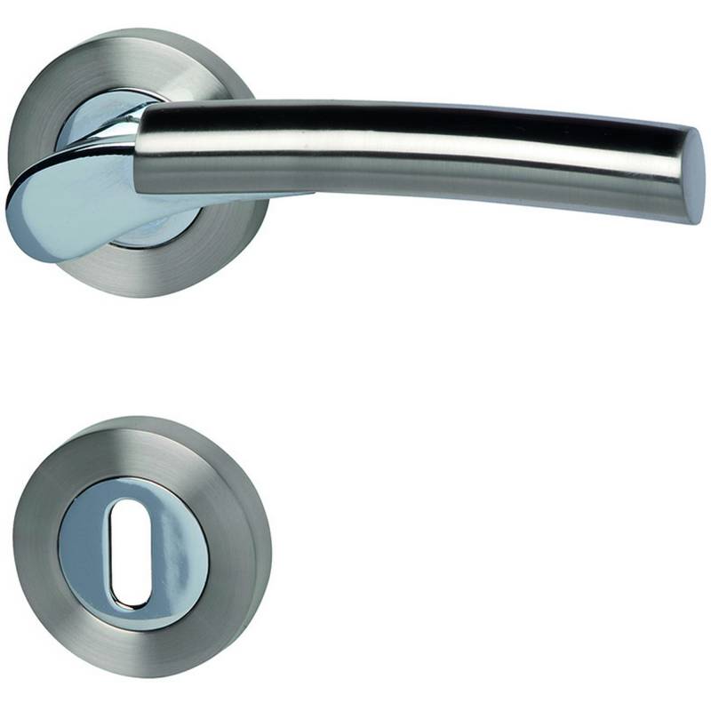 Alpertec Rosettengarnitur 'Solid 7' BB, Edelstahl poliert/satiniert von Alpertec