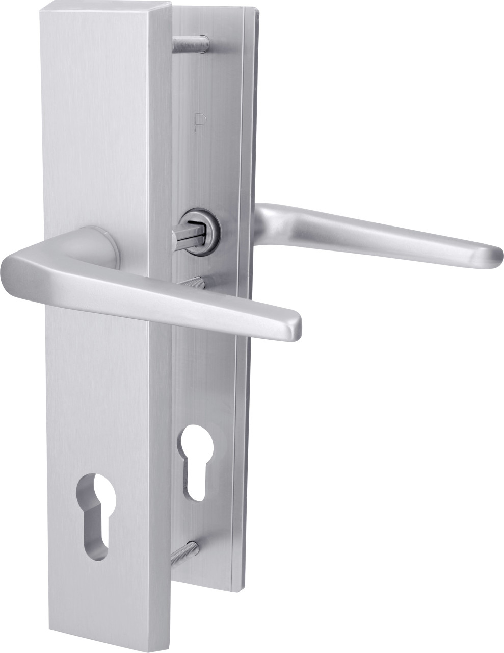 Alpertec Schutzbeschlag Tira Drücker/Drücker Aluminium silber 72 mm von Alpertec
