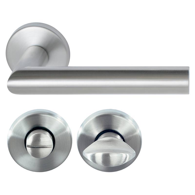 Alpertec Türdrückergarnitur "Martina-R" für Badezimmertüren Edelstahl, satiniert Alpertec Türdrückergarnitur "Martina-R" für Badezimmertüren Edelstahl, satiniert von Alpertec