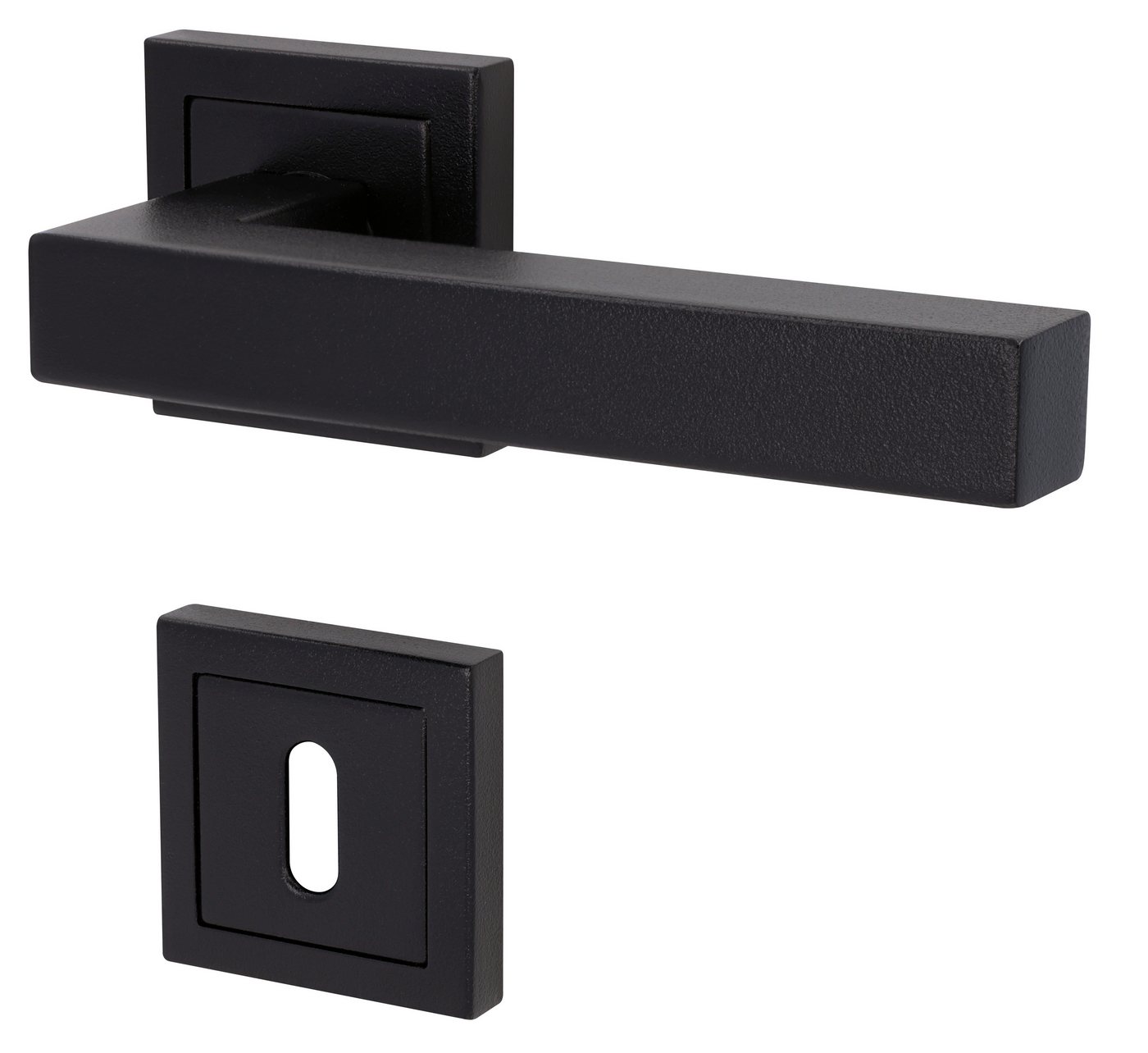 Alpertec Türgriff Galina Square II Rosettengarnitur Türklinke, Drücker außen, Set für 1 Tür, Anthrazit-Struktur Alpertec Türgriff Galina Square II Rosettengarnitur Türklinke, Drücker außen, Set für 1 Tür, Anthrazit-Struktur von Alpertec