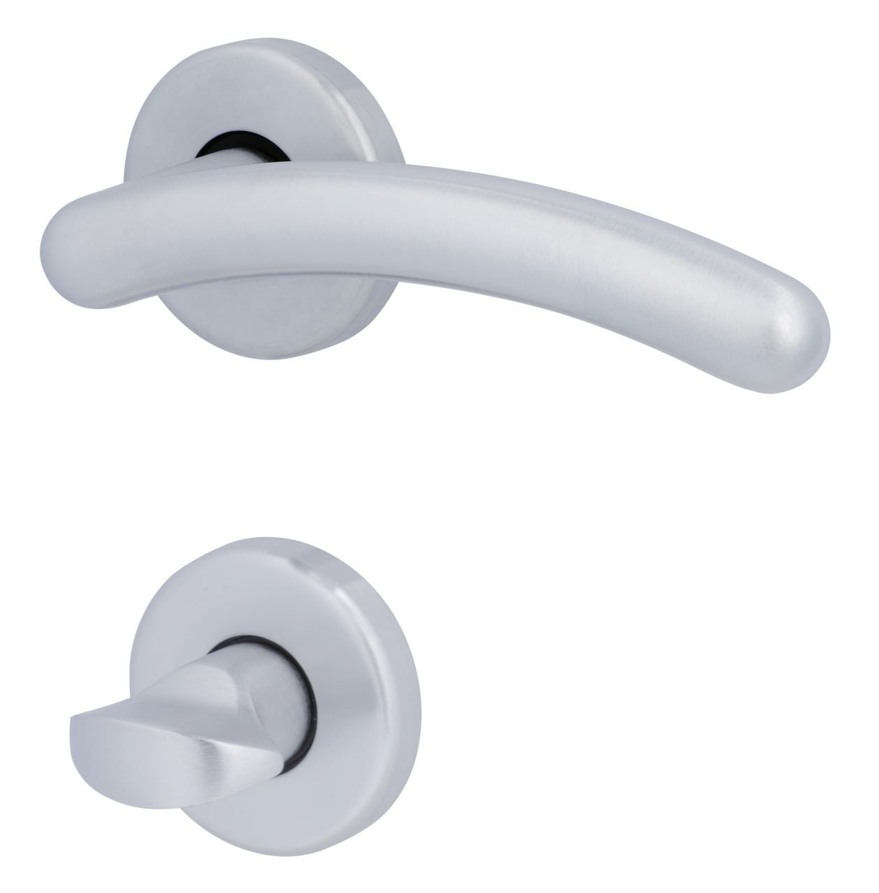 Alpertec WC-Rosettengarnitur Tara Messing silber rund Alpertec WC-Rosettengarnitur Tara Messing silber rund von Alpertec
