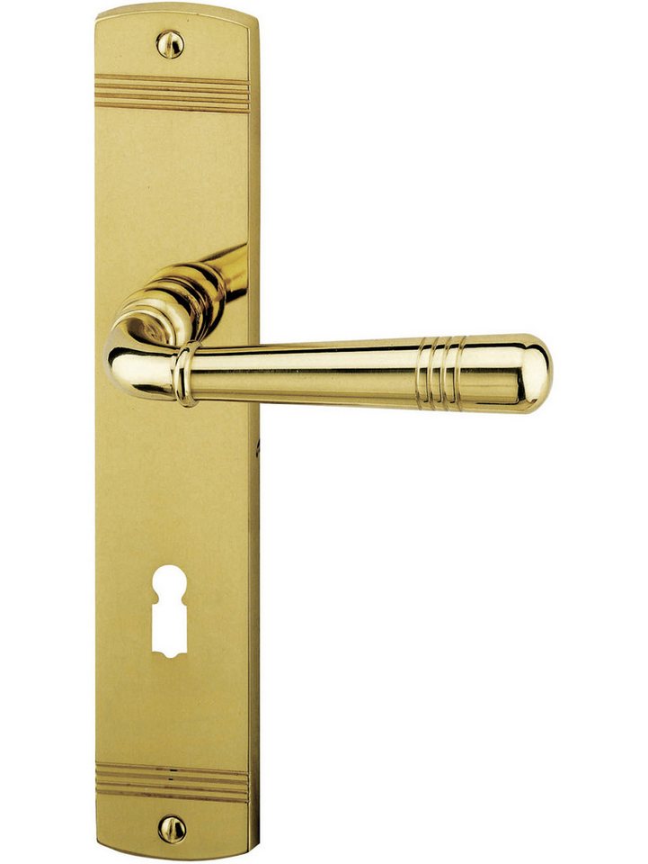 Alpertec Drückergarnitur Alpertec BB-Langschildgarnitur Sale Messing gold von Alpertec