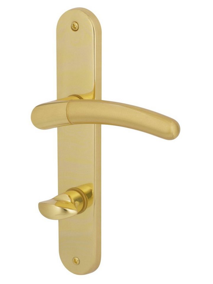 Alpertec Drückergarnitur Alpertec WC-Langschildgarnitur Beate Messing gold von Alpertec
