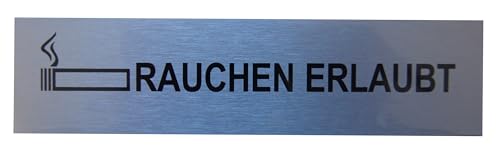 Alu Schild Rauchen erlaubt von Alpertec