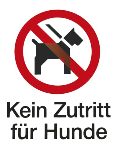 Schild Kein Zutritt für Hunde von Alpertec