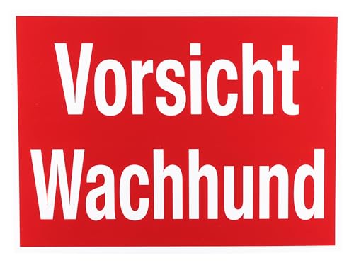 Vorsicht Wachhund, rot-weiss von Alpertec