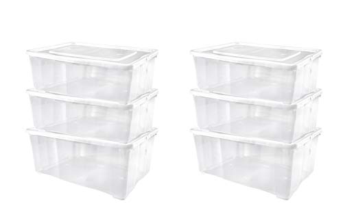 6 er Set Alpfa Schuhboxen je 5,0 Liter Inhalt - transparent mit Deckel - stapelbar 33x20x11 cm 6 er Set Alpfa Schuhboxen je 5,0 Liter Inhalt - transparent mit Deckel - stapelbar 33x20x11 cm von Alpfa