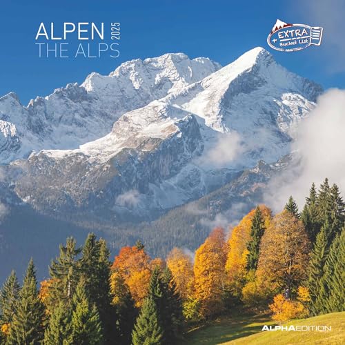 Alpen 2025 - Broschürenkalender 30x30 cm (30x60 geöffnet) - Kalender mit Platz für Notizen - The Alps - Bildkalender - Wandplaner - Naturkalender von Alpha Edition