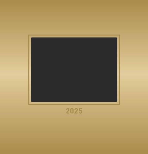 Alpha Edition - Foto-Bastelkalender Gold 2025, 21x22cm, Do it yourself Kalender mit Seiten aus hochwertigem Bastelkarton, gestaltbares Titelblatt und Ferientermine DE/AT/CH und int. Kalendarium von Alpha Edition