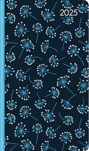 Alpha Edition - Slimtimer Style Pusteblume 2025 Taschenkalender, 9x15,6cm, Kalender mit 128 Seiten, Notizbereich, Info- und Adressteil, Monatsübersicht und internationales Kalendarium von Alpha Edition