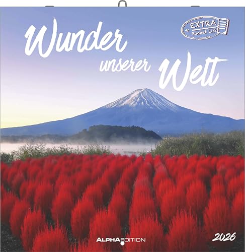 Alpha Edition - Wunder unserer Welt 2026 Broschürenkalender, 30x30cm, Wandkalender mit Platz für Notizen und Termine, Monatsübersicht und Ferientermine DE/AT/CH Alpha Edition - Wunder unserer Welt 2026 Broschürenkalender, 30x30cm, Wandkalender mit Platz für Notizen und Termine, Monatsübersicht und Ferientermine DE/AT/CH von Alpha Edition