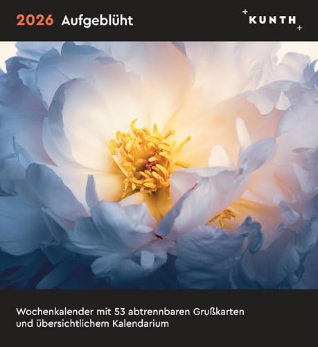Aufgeblüht - KUNTH Postkartenkalender 2026: Hochwertiger Tischkalender mit 53 traumhaften Postkarten (auch zum Aufhängen) (KUNTH Postkartenkalender 52 Wochen) von KUNTH