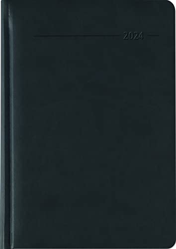 Buchkalender Mini Tucson schwarz 2024 - Büro-Kalender - Cheftimer 10,7x15,2 cm - 1 Tag 1 Seite - 352 Seiten - Alpha Edition von Alpha Edition