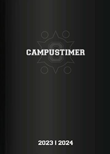 Campustimer Black - A5 Semester-Planer - Studenten-Kalender 2023/2024 - Notiz-Buch - schwarz - Weekly - Alpha Edition von Alpha Edition