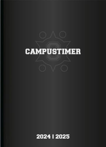 Campustimer Black - A5 Semester-Planer - Studenten-Kalender 2024/2025 - Notiz-Buch - schwarz - Weekly - Alpha Edition von Alpha Edition