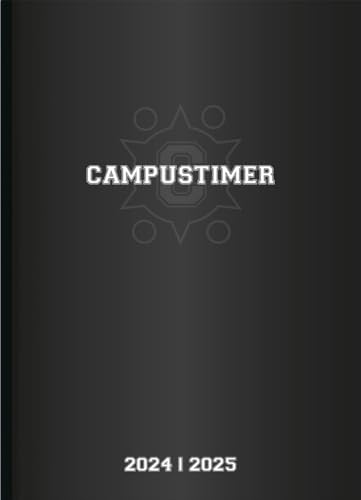 Alpha Edition - Campustimer Black 2024/2025 Semester-Planer, 10x15cm, Kalender mit 192 Seiten, Notizbereich, Adressteil, August bis Juli des Folgejahres und internationales Kalendarium von Alpha Edition