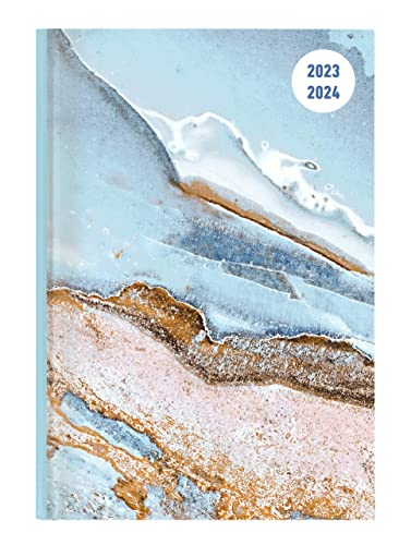 Collegetimer Blue Marble 2023/2024 - Schüler-Kalender A5 (15x21 cm) - Marmor - Weekly - 224 Seiten - Terminplaner - Alpha Edition (Collegetimer A5 Weekly) von Alpha Edition