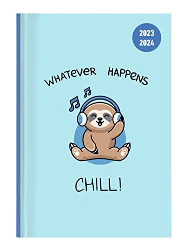 Collegetimer Chill! 2023/2024 - Schüler-Kalender A5 (15x21 cm) - Faultier - Day By Day - 352 Seiten - Terminplaner - Notizbuch - Alpha Edition (Collegetimer A5 Daily) von Alpha Edition