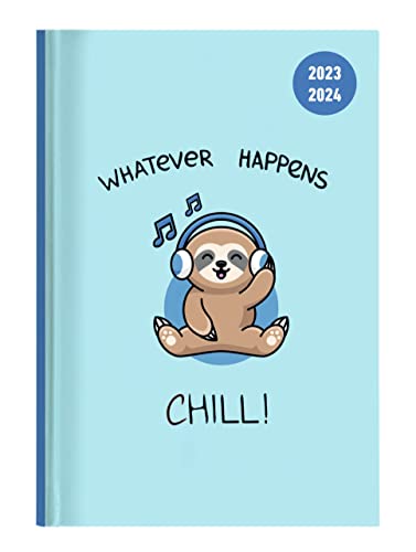 Collegetimer Chill! 2023/2024 - Schüler-Kalender A6 (10x15 cm) - Faultier - Day By Day - 352 Seiten - Terminplaner - Notizbuch - Alpha Edition (Collegetimer A6 Daily) von Alpha Edition