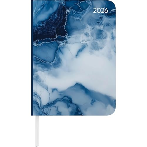Daily Journal Marble 2026 - Taschen-Kalender A6 - Elefant - Day By Day - 352 Seiten - Notiz-Buch - Alpha Edition von Alpha Edition