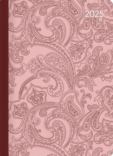 Alpha Edition - Mini-Buchkalender Style Paisley 2025 Taschenkalender, 10,7x15,2cm, Kalender mit 352 Seiten, Mondphasen, viel Platz für Notizen und internationales Kalendarium von Alpha Edition