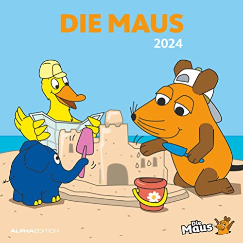 Die Maus 2024 - Broschürenkalender 30x30 cm (30x60 geöffnet) - Kalender mit Platz für Notizen - inkl. Poster - Wandplaner - Bildkalender - Wandkalender von Alpha Edition