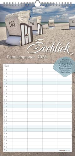 Familienplaner Seeblick 2026 - Familien-Timer 22x45 cm - mit Ferienterminen - 4 Spalten - Wand-Planer - mit vielen Zusatzinformationen - Alpha Edition Familienplaner Seeblick 2026 - Familien-Timer 22x45 cm - mit Ferienterminen - 4 Spalten - Wand-Planer - mit vielen Zusatzinformationen - Alpha Edition von Alpha Edition