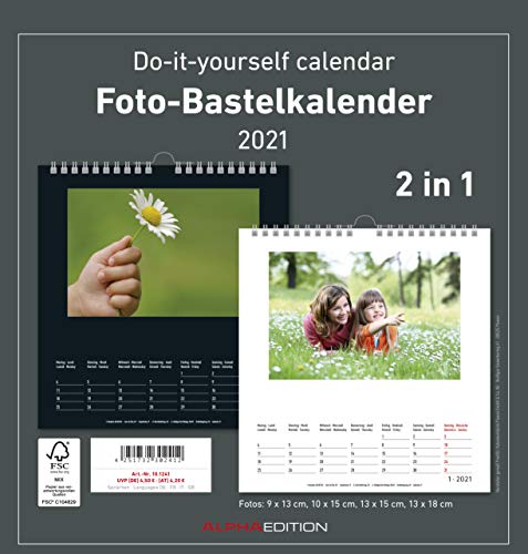 Foto-Bastelkalender 2021 - 2 in 1: schwarz und weiss - Do it yourself calendar 21x22 cm - datiert - Foto-Kalender - Alpha Edition Foto-Bastelkalender 2021 - 2 in 1: schwarz und weiss - Do it yourself calendar 21x22 cm - datiert - Foto-Kalender - Alpha Edition von Alpha Edition