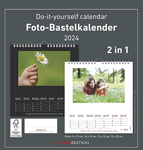 Foto-Bastelkalender 2024 - 2 in 1: schwarz und weiss - Do it yourself calendar 21x22 cm - datiert - Foto-Kalender - Alpha Edition Foto-Bastelkalender 2024 - 2 in 1: schwarz und weiss - Do it yourself calendar 21x22 cm - datiert - Foto-Kalender - Alpha Edition von Alpha Edition