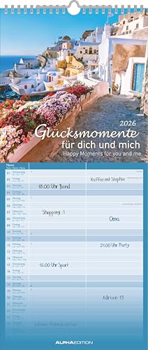 Glücksmomente für dich und mich 2026 - Familien-Timer 19,5x45 cm - 2 Spalten - Wand-Planer - viel Platz für Eintragungen - Familienkalender - Alpha Edition Glücksmomente für dich und mich 2026 - Familien-Timer 19,5x45 cm - 2 Spalten - Wand-Planer - viel Platz für Eintragungen - Familienkalender - Alpha Edition von Alpha Edition