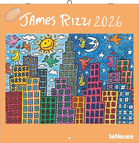 James Rizzi 2026 - Wand-Kalender - Broschüren-Kalender - 30x30 - 30x60 geöffnet - Kunst-Kalender von Neumann Verlage