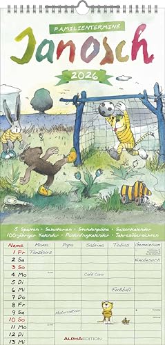 Janosch 2026 Familienplaner - Familien-Timer - Termin-Planer - Kinder-Kalender - Familien-Kalender - 22x45 von Alpha Edition