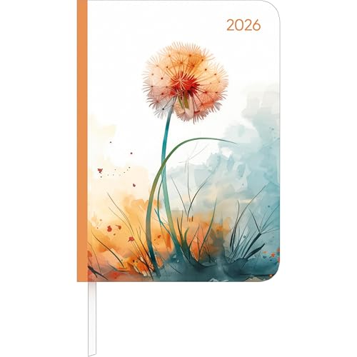 Lady Journal Blowballs 2026 - Pusteblume - Taschenkalender A6 (10,7x15,2 cm) - Weekly - 192 Seiten - Notiz-Buch - Termin-Planer von Alpha Edition