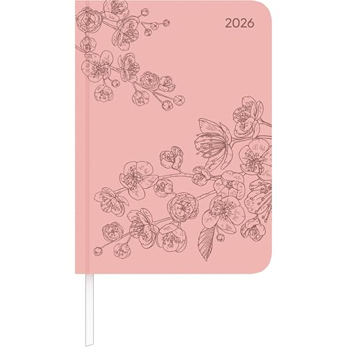 Lady Journal Deluxe Salmon 2026 - Taschen-Kalender A6 (10,7x15,2 cm) - Tucson Einband - mit Motivprägung - Weekly - 192 Seiten - Alpha Edition von Alpha Edition