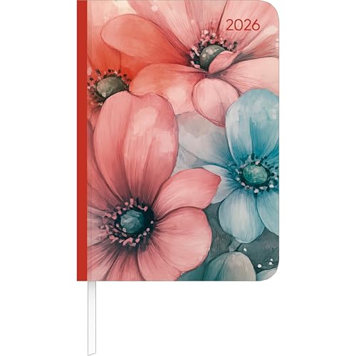 Lady Journal Flowers 2026 - Taschenkalender A6 (10,7x15,2 cm) - Weekly - 192 Seiten - Notiz-Buch - Termin-Planer - Alpha Edition von Alpha Edition