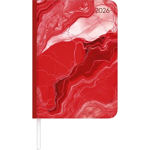 Lady Journal Marble 2026 - Taschenkalender A6 (10,7x15,2 cm) - Weekly - 192 Seiten - Notiz-Buch - Termin-Planer - Alpha Edition von Alpha Edition