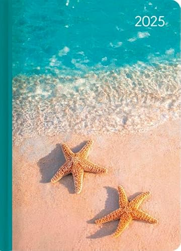 Alpha Edition - Ladytimer Beach 2025 Taschenkalender, 10,7x15,2cm, Kalender mit 192 Seiten, Notizmöglichkeiten nach jedem Tag, Zeitplaner, Mondphasen und internationales Kalendarium von Alpha Edition