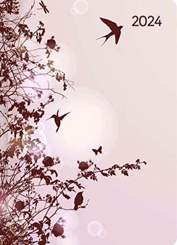 Mini-Buchkalender Style Hummingbird Tree 2024 - Taschen-Kalender A6 - Kolibri - Day By Day - 352 Seiten - Notiz-Buch - Alpha Edition von Alpha Edition