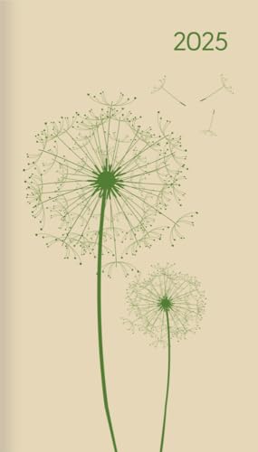 Alpha Edition - Miniplaner Style Pusteblumen 2025 Taschenkalender, 9x15cm, Kalender mit 64 Seiten, Ferientermine, Notizbereich und internationales Kalendarium von Alpha Edition